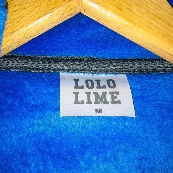 Lolo Lime Women’s Medium Royal Blue Collared Full Zip Fleece Jacket - Picture 4 of 4